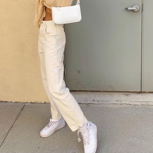 CREAM CARGO PANTS